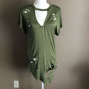 🔴 NWT Distressed TShirt Dress 🔴